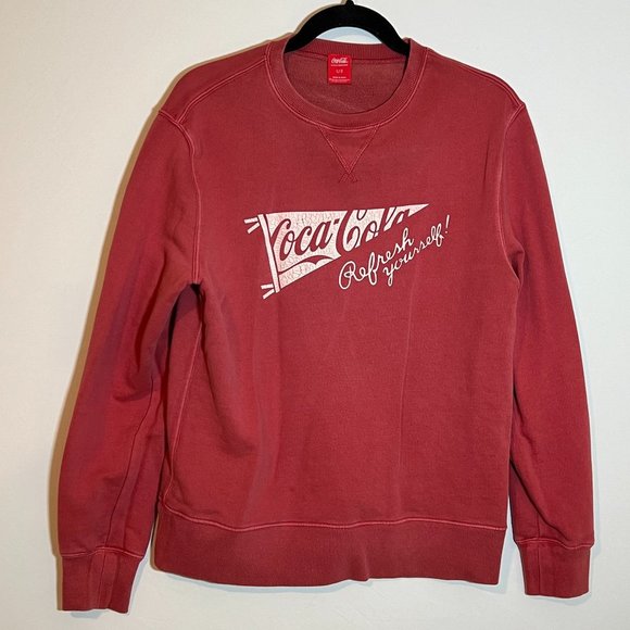 Size Medium Lucky Brand Unisex Coca-Cola Cotton Fleece Crew Neck Sweatshirt - Picture 4 of 6